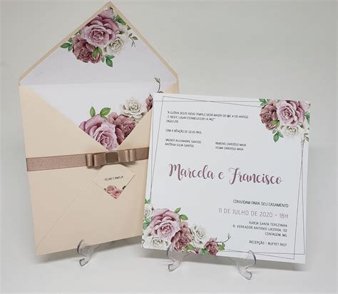 Convite Casamento Nude E Ros Forrado Atelie Da Lola Conviteria Convites Casamento Debutante