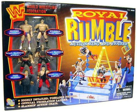 WWE Wrestling WWF Playsets Royal Rumble Action Ring and Figures Action