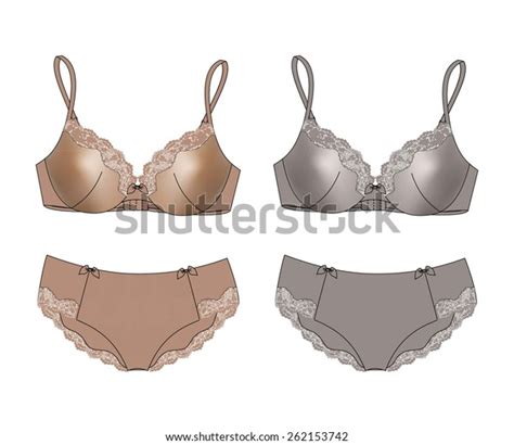 Sexy Set Lingerie Bra Panties Isolated Stock Vector Royalty Free Shutterstock