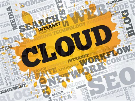 Cloud Word Cloud Stock Vector Colourbox