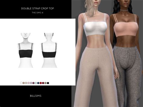 Скачать мод "Укороченный топ с двойными лямками" бесплатно для Симс 4 ...