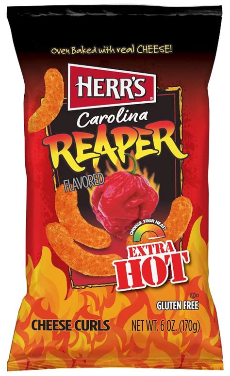 Herr S Carolina Reaper Flavored Extra Hot Cheese Curls 170 G USA Five Star Trading Holland