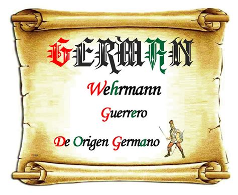 El origen de los nombres: Germán