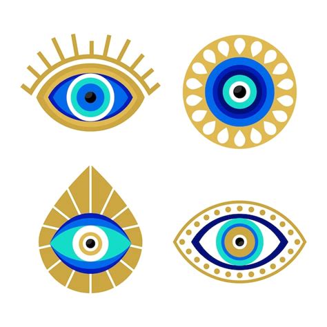 Free Vector | Evil eye symbol set