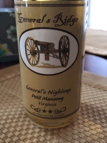 Generals Ridge General S Nightcap Petit Manseng Vivino Australia