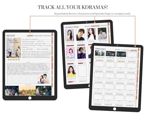 Digital Kdrama Journal Korean Dramas Tracker Planner Tv Etsy México