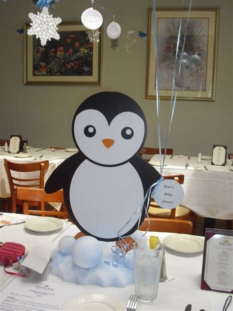 Penguin Centerpiece Penguin Baby Showers Penguin Theme Baby Shower