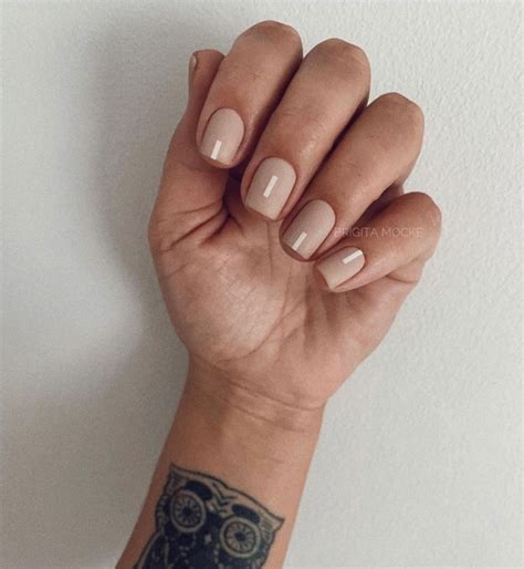 45 Pretty Nail Designs For Spring Minimalist Modern Nude Nails