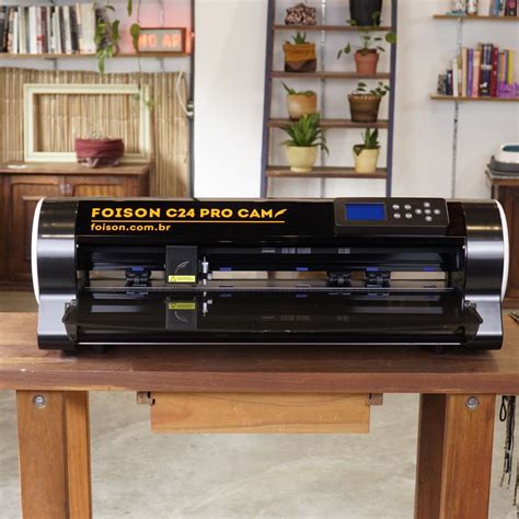 Plotter De Recorte Profissional Foison C24 PRO CAM Preta Kit Essencial