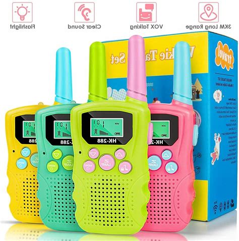 4 Pack Walkie Talkies For Kids 22 Channels