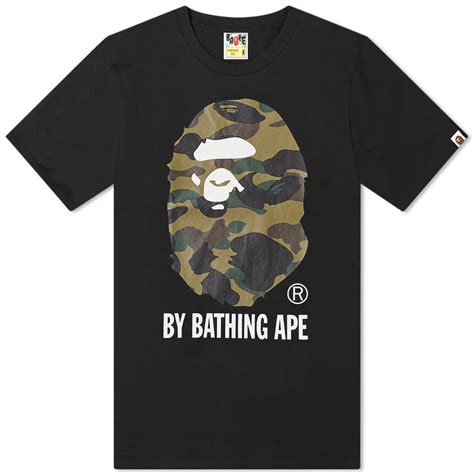 A Bathing Ape 1st Camo By Bathing Tee Black & Green | END.