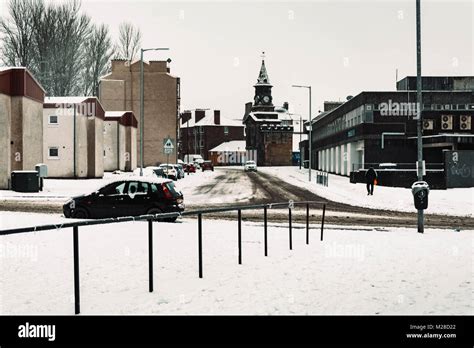 Pollokshaws With Snowfall Glasgow Scotland Stock Photo Alamy