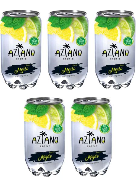 Газированный напиток Aziano Mojito Мохито 350мл х 5шт - купить с ...