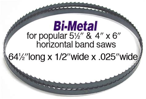 Bi-Metal 64-1/2″ long x 1/2″ wide | Band Saw Blades