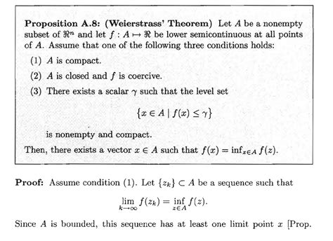 Real Analysis Why Lower Semicontinuity And Coercivity Implies