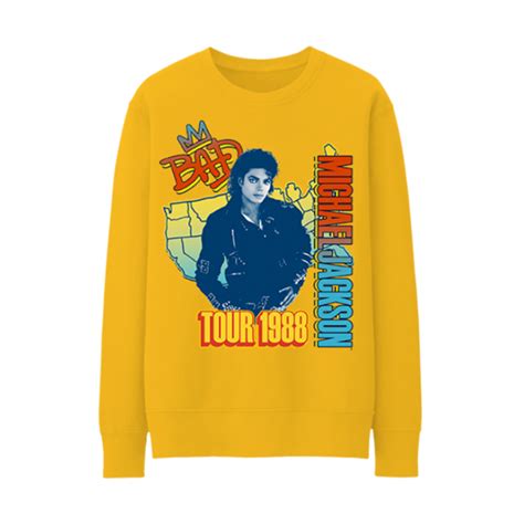 Michael Jackson Bad Tour Gold Crewneck Michael Jackson