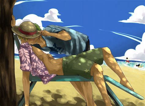 zosan zoro sanji beach kiss | One piece images, One piece comic, One piece manga