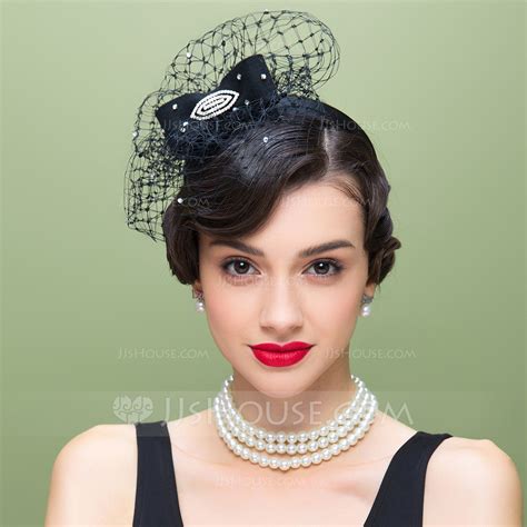 Ladies Vintage Wool With Rhinestone Fascinators 196108964 Jjs House