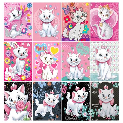 Disney Aristocats Marie Cat D Diy Diamond Painting Cartoon Full Round