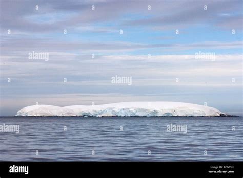 Frozen Glacial Landscape Along The Western Antarctic Peninsula Stock