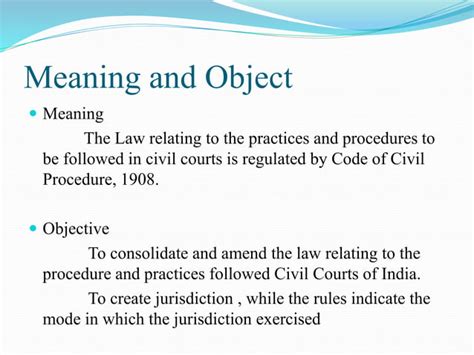 Civil Procedure Code 1908 Ppt