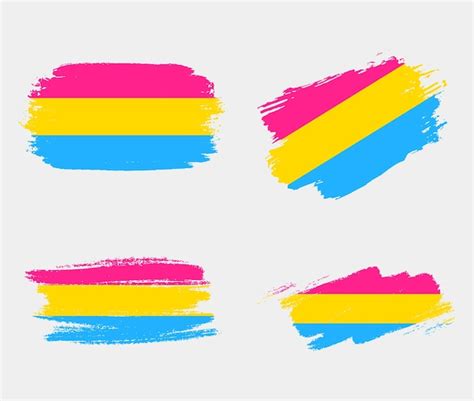 Premium Vector Pansexuality Flag Painted With Brush On White Background Lgbt Rights Concept