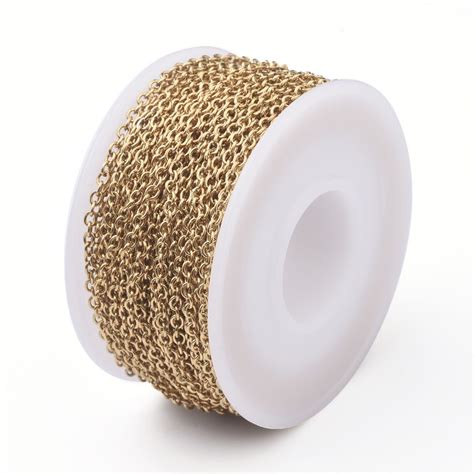 Pandahall Mm Golden Stainless Steel Cable Chains Buy