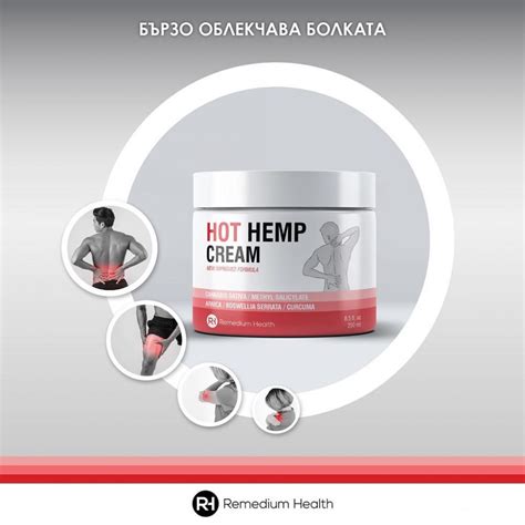 Remedium Health® HOT HEMP CREAM Загряващ Крем за Мускулни и Ставни ...