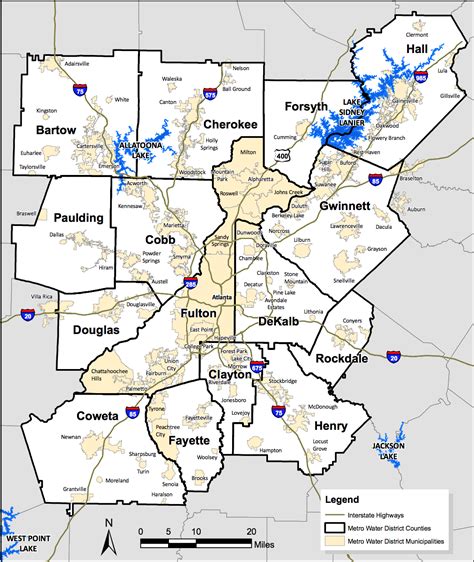 atlanta metro city map