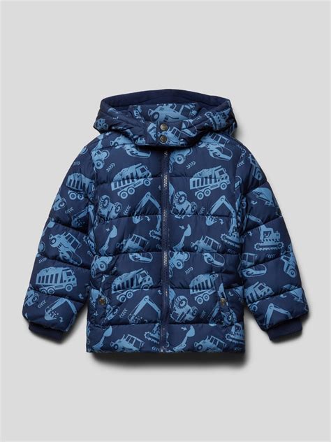 Blue Seven Gewatteerd Jack Met All Over Motief In Blauw Online Kopen Pandc