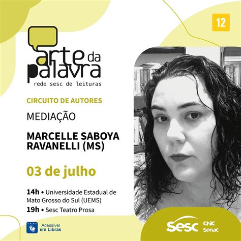 Sesc MS Recebe Primeiro Circuito De Autores Do Projeto Arte Da Palavra