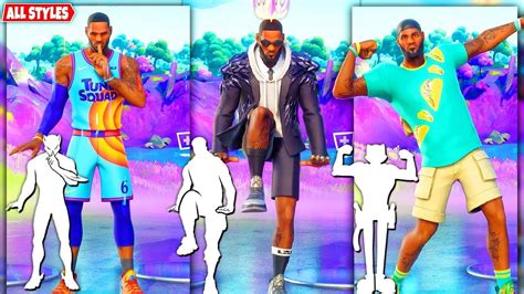 LeBron James Skin Fortnite (All Styles) doing Own THE SILENCER EMOTE ...