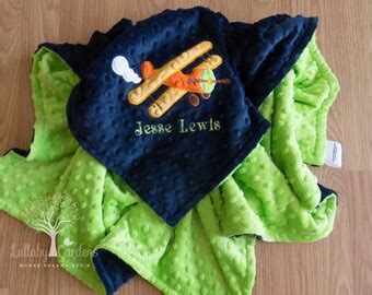 Hot Air Balloon Personalized Minky Baby Blanket Hot Air