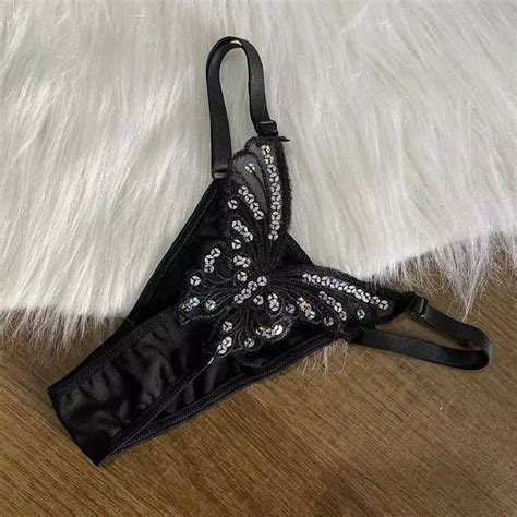 Calcinha Borboleta Fio Dental Sexy Lingerie Tanga Feminina Sensual Regulagem Shopee Brasil