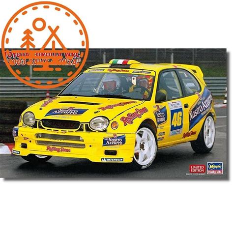 Hasegawa 1 24 Toyota Corolla WRC 2003 Rally Monza Plastic Model 20686