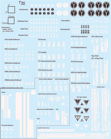 Sept markings - One Sheet | Decals | Transfers Update : r/Tau40K