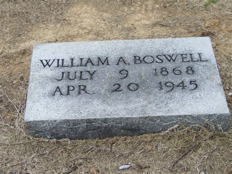 William Alexander Boswell Find A Grave Memorial