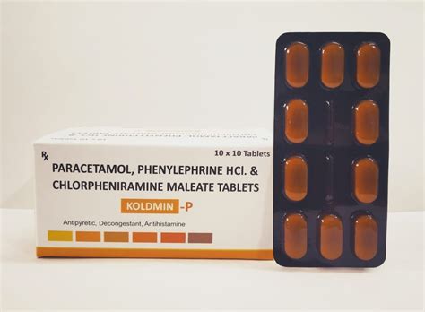 Paracetamol 500 Mg Phenylephrine HCL 10 Mg Chlorpheniramine Maleate 2