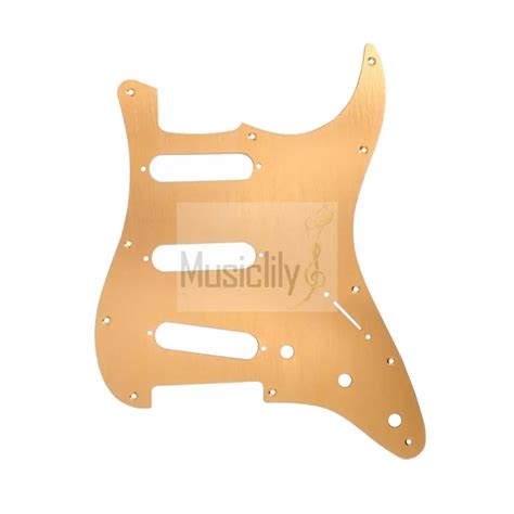 Gold Anodized Alu 11 Holes SSS ST Guitar Pickguard For US Mexico