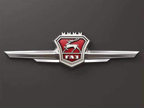 GAZ-21 Volga Emblem Design with Red and White Deer