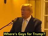 Video Donald Tells Gays For Trump Supporter You Don T Look Gay Daily Mail Online