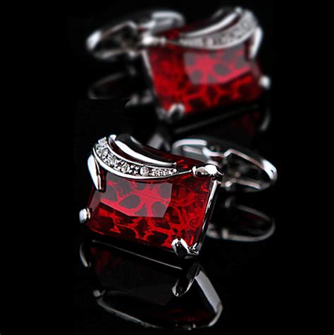 red gemstone cufflinks gentlemans guru