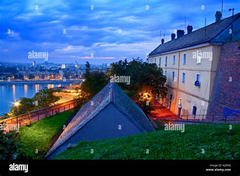 Dusk at Petrovaradin fortress in Novi Sad Stock Photo - Alamy