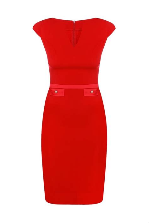 Красное платье футляр Ванесса