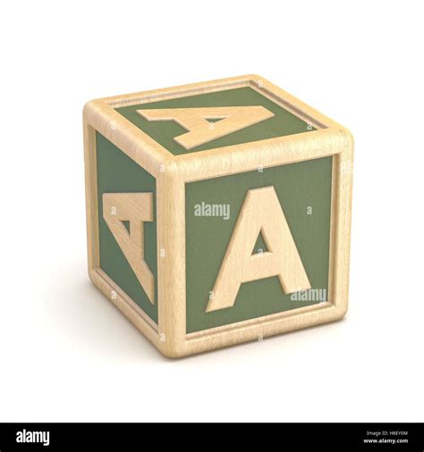 Lettre D Un Alphabet Blocks En Bois Font La Rotation Rendu D