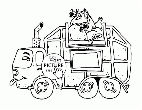 trailer truck coloring pages 9