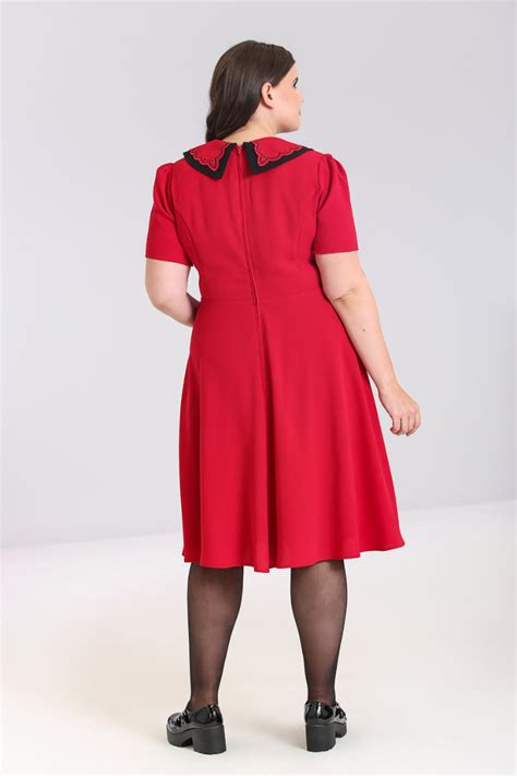 Robe Hell Bunny Rétro 40s 50s Pin Up Rockabilly Emily Rouge