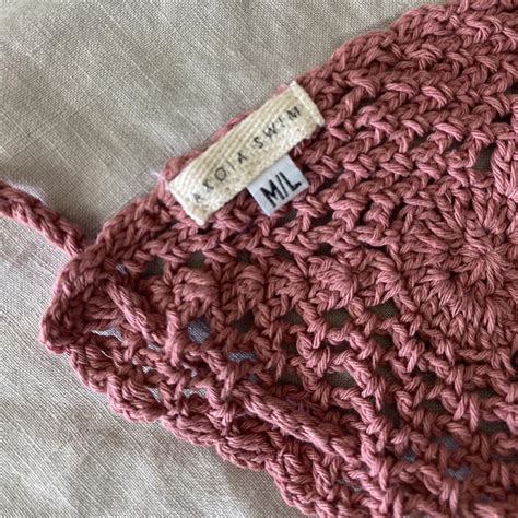 Akoia Swim Hand Crochet Bikini Never Worn Dusty Depop