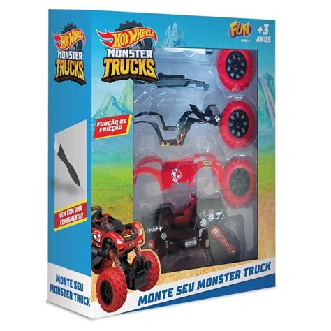 Hot Wheels Monster Trucks Monte Seu Monster Truck Fun Carrinho De Brinquedo Magazine Luiza