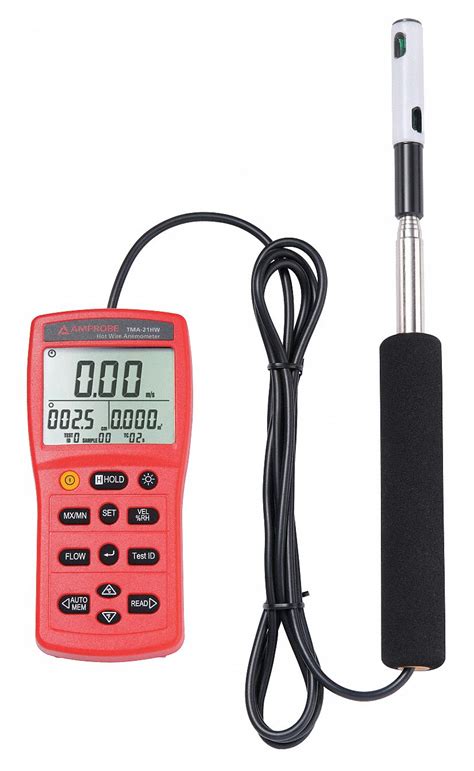 Anemometer Hot Wire And Thermistor No Yes 10 To 6000 Velocity Fpm Grainger